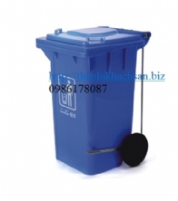 THÙNG RÁC DI ĐỘNG, 100L Foot-pedal Side-wheel Garbage Bin B-002A