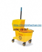 XE DẨY LAU SÀN, 36L SINGLE MOP TROLLEY B-040