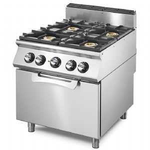 Gas range on static electric oven GN 2/1, 4 burners  VS7080CFGE