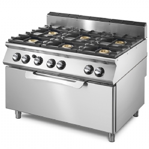 Gas range on static maxi gas oven, 6 burners VS90120CFGG